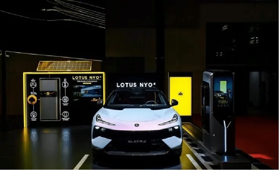 上海車展路特斯展臺活動現場